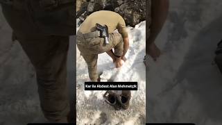 Kar Ile Abdest Alan Mehmetçik