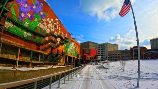 Ohio & Erie Canal Towpath Trail from Summit Lake to Downtown Akron (Lock 4) #winterwalk