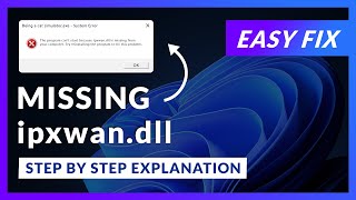 ipxwan.dll Error Windows 11 | 2x FIX | 2023