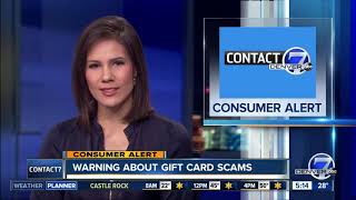 BBB warning about gift card scams