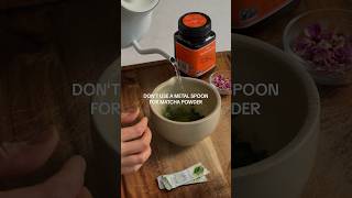 Don’t Use A Metal Spoon For Matcha Powder #matcha #monavand #drinks