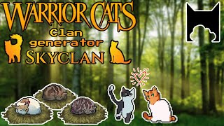 More FIGHTING & More KITS?! 🐾 | Warrior Cats Skyclan Clan Generator #warriorcats #clangenerator