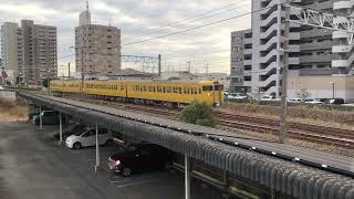 【定刻運行】列車番号525M 普通 115系 児島行き 妹尾駅を発車！