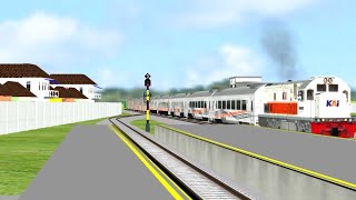 Download lagu Kereta Api Joglosemarkerto memasuki Stasiun Purwokerto diiringi Lagu Ditepinya Sungai Serayu