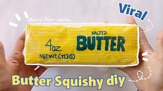 Making Temu Butter Squishy 💛✨ | ASMR❣️| How to make Butter Squishy Paper 💫| Paper diy 🎀 #diy  screenshot 4