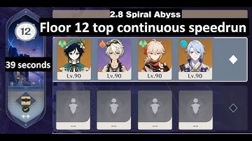 [Genshin Impact] Double Anemo is fun! Abyss Floor 12 top side run in 39s