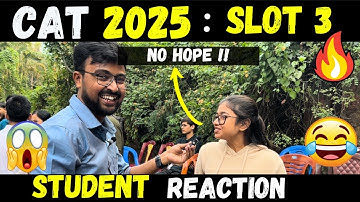 CAT 2025: Slot 3 😱Student Reaction ✅ Exam Analysis ✅Difficulty Level❌❌ #mba #cat2025