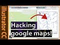 Extracting stream data from google maps with illustrator and photoshop CC