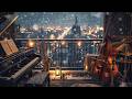 Winter Balcony Ambience with Relaxing Jazz Music 93