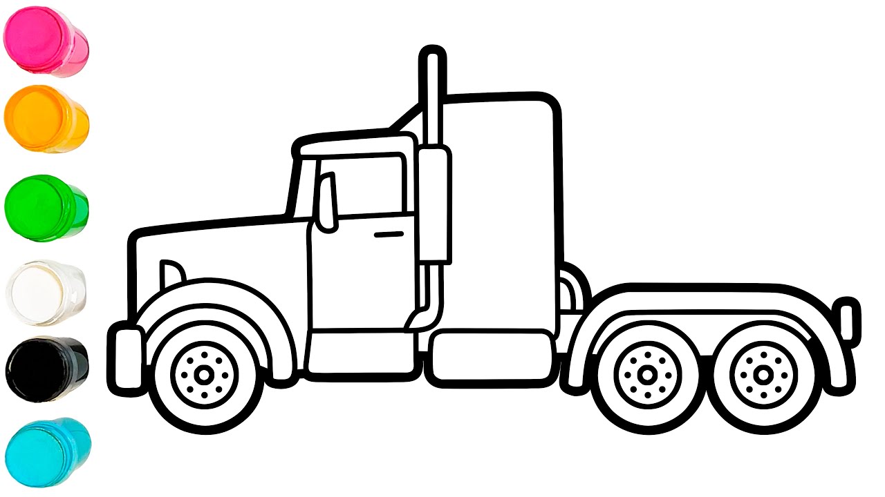 Learn to draw trucks! How to draw a beautiful and simple truck for children and toddlers. #34