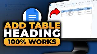 Google Docs Add Table Heading (𝟮𝟬𝟮𝟲) | 100% WORKS | NO Yapping, To The Point! | FAST & EASY