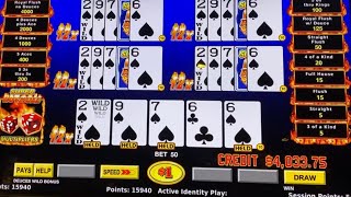 $100 a spin- Big time- WOW!….Super Hot-roll live/ High limit. Straight flush @ Cosmo
