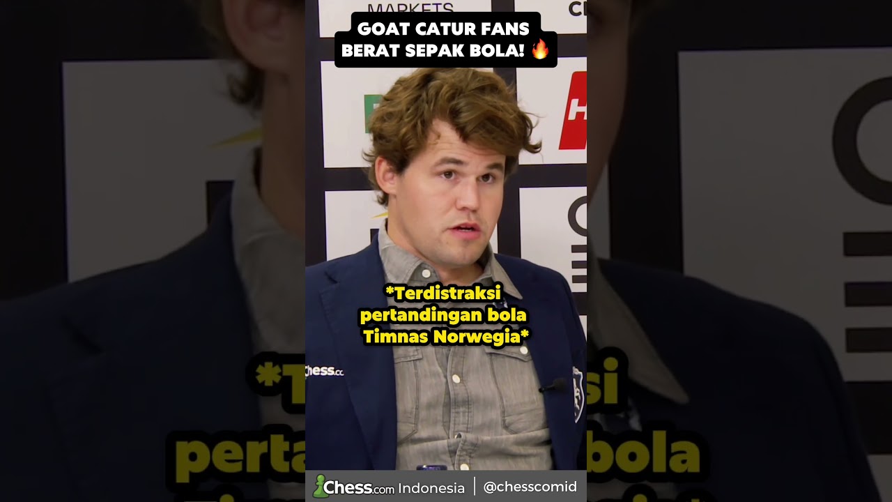 Pecatur no.1 dunia GM Magnus Carlsen adalah fans berat sepak bola ⚽️🔥 #pialadunia