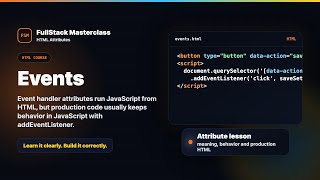 Famous HTML Event Handler Attributes | FullStack Masterclass HTML Course Net Worth