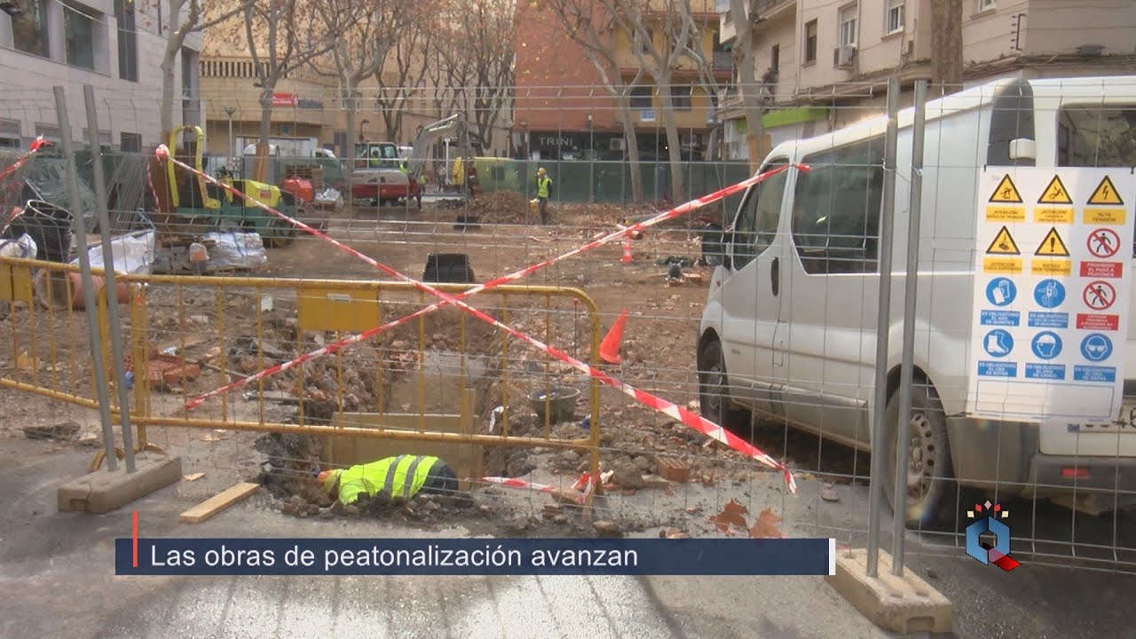 Las obras de peatonalización avanzan a un ritmo controlado