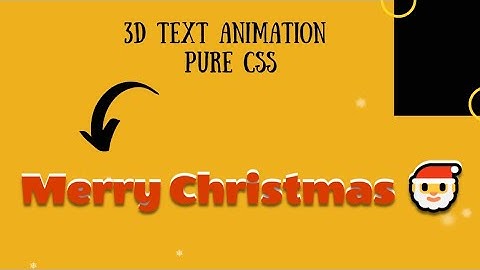 3D Text Animation Using Pure CSS