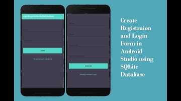 Create Registration and Login Form in Android Studio using SQLite Database with validation.