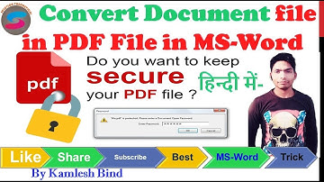 Create Password Protect PDF File in MS Word (No Software)