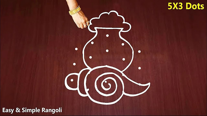 Sankranthi Bhogi Kundala Muggulu | Easy Pongal Pot Kolam |Festival Rangoli with 5*3 dots|RangRangoli