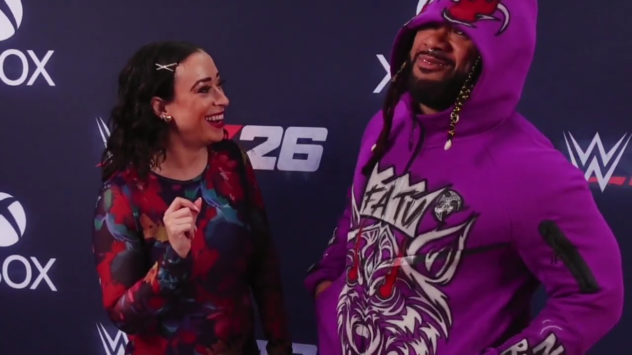 JACOB FATU reacts to WWE 2K26 playable characters, HIS PIZZA SNACKS for gaming and ZILLA FATU!