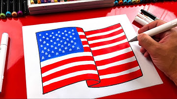How To Draw The US Flag And Fit All 50 Stars!