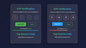 Animated OTP Verification System Tutorial | HTML, CSS & JavaScript (Countdown + Validation)