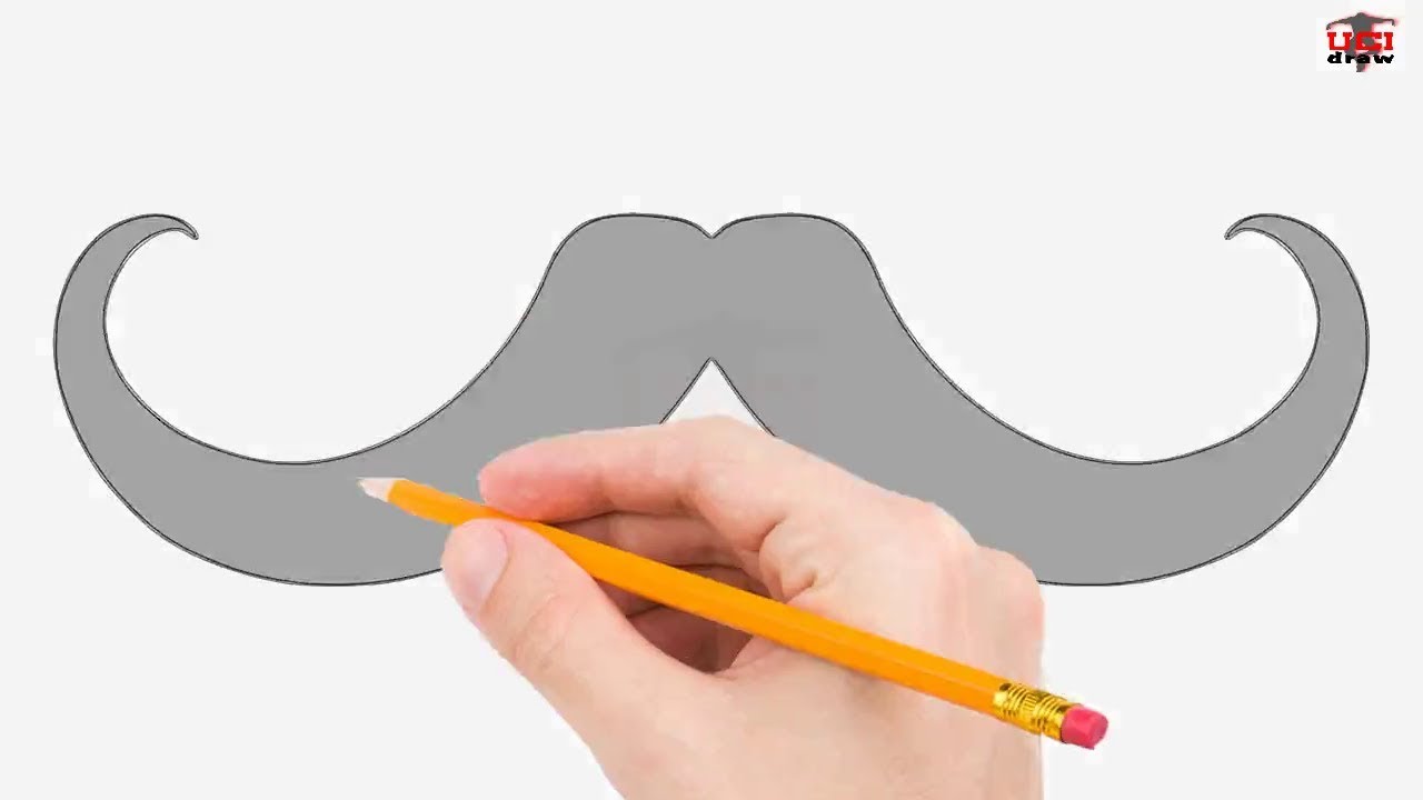 How To Draw A Mustache Step By Step Easy For Beginners/Kids – Simple Mustache Drawing Tutorial