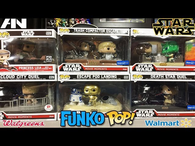 Star Wars Movie Moments + Leia w/ Speeder Bike - Funko POP! - YouTube