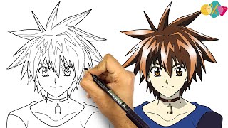 رسم ترين هارتنت من انمي بلاك كات || تعلم رسم الانمي || رسم انمي سهل