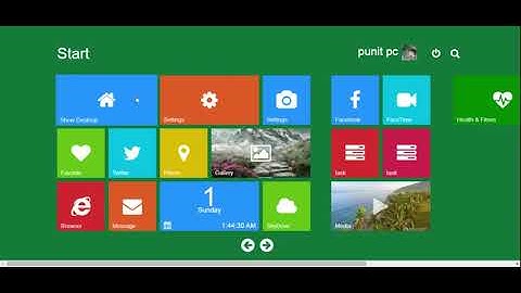 window 8 1 interface using html , css , javascript