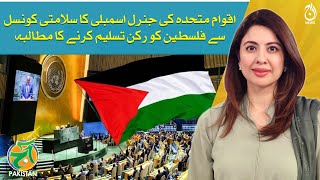 UN General Assembly calls on Security Council to admit Palestine as a member - Aaj Pakistan