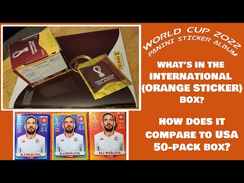 Panini World Cup Qatar 2022 Sticker Box (50 STICKER PACKS 250 STICKERS)