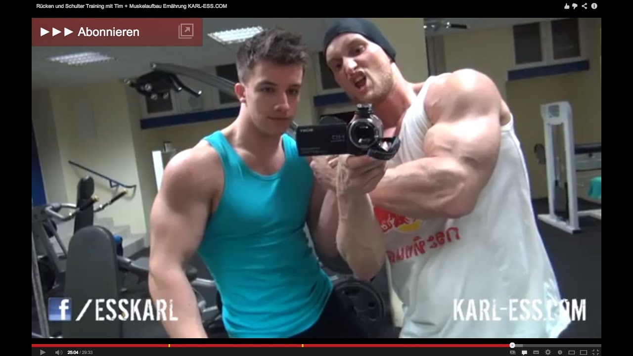 18 jähriger Natural Bodybuilding Brust und Trizeps Training - Muskelaufbau KARL-ESS.COM