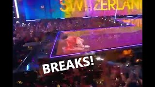 Eurovision Song Contest 2024 winner Nemo breaks the trophy