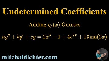 Undetermined Coefficients Adding Guesses Part 1 of 2