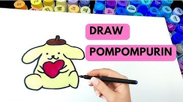 How to Draw Pompompurin Step by Step | Easy & Cute Drawing Tutorial for Beginners