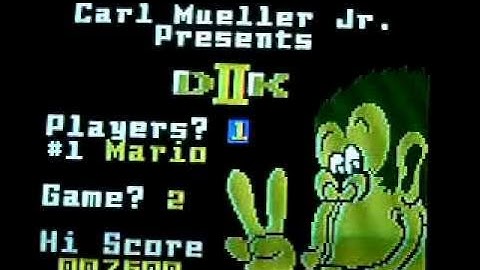 D2K Arcade Intellivision Gameplay (Sequel to Donkey Kong)