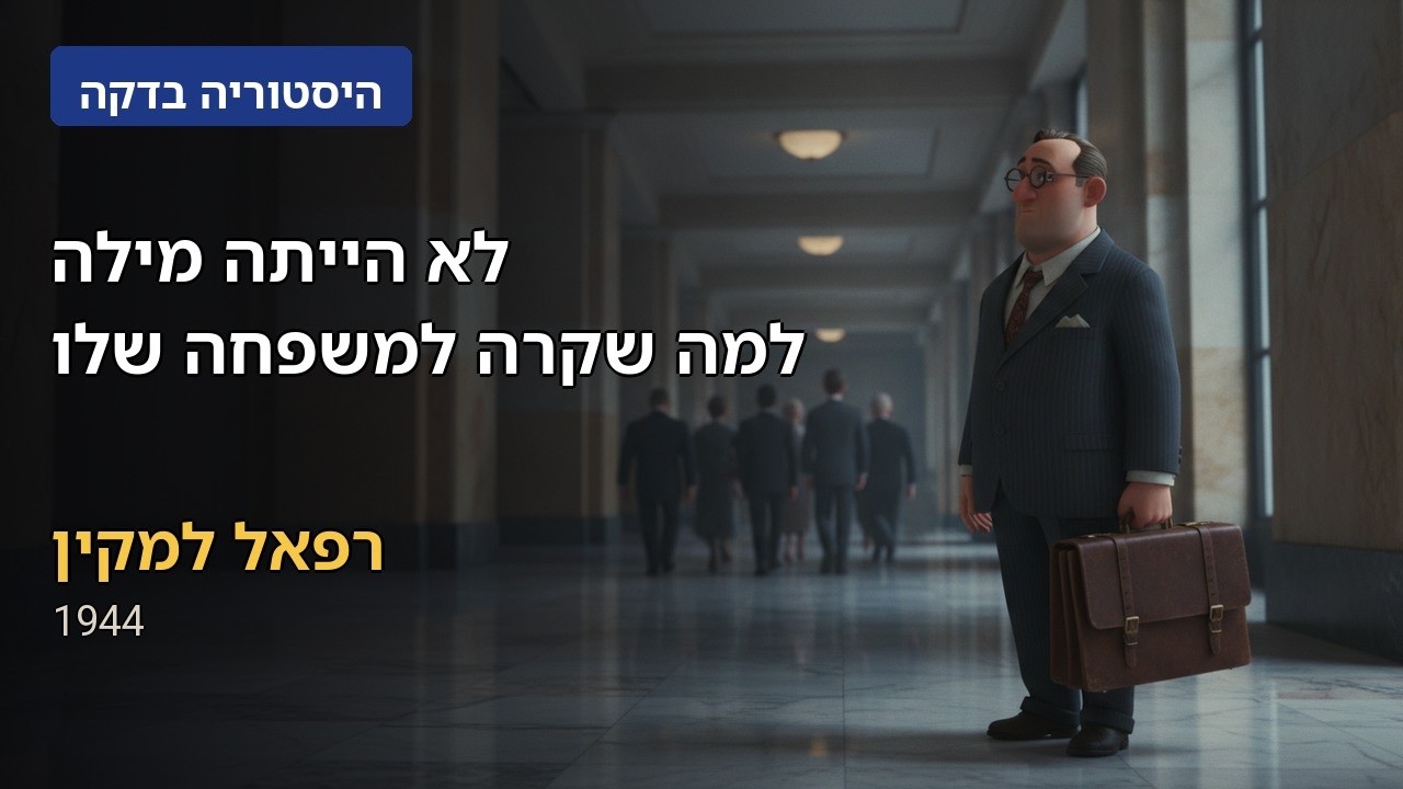 לא הייתה מילה למה שקרה למשפחה שלו — אז הוא המציא אותה| רפאל למקין