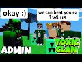 ADMIN vs TOXIC CLAN in Roblox BedWars...