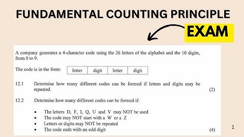 Grade 12 Counting Principle: Code Questions Made Easy (Past Exam)