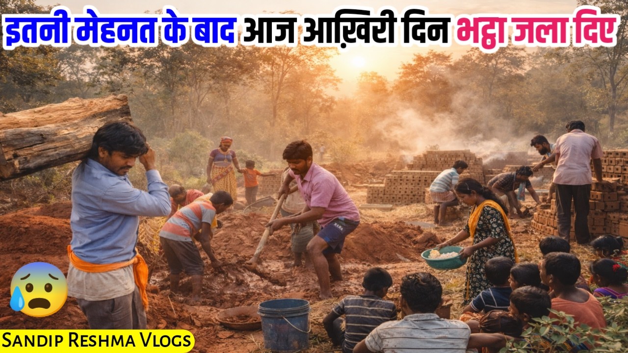 😢🔥 इतनी मेहनत के बाद आज आख़िरी दिन भट्ठा जला दिया | SR EKKA VLOGS | SANDIP RESHMA VLOGS #vlog
