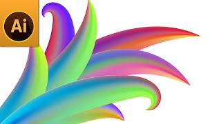 Abstract Wave Liquid Shapes | Modern Colorful Flow Poster | Adobe Illustrator Tutorial