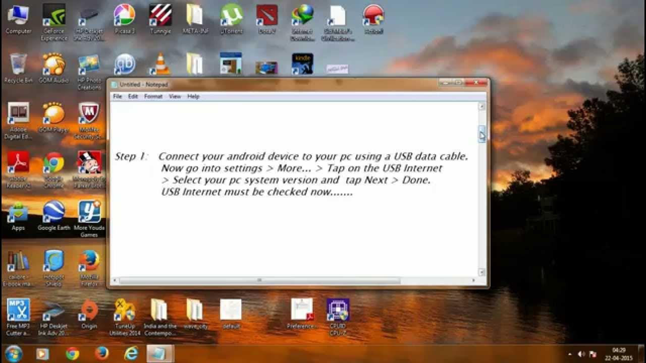 how-to-use-pc-internet-on-android-phone-via-usb-without-rooting