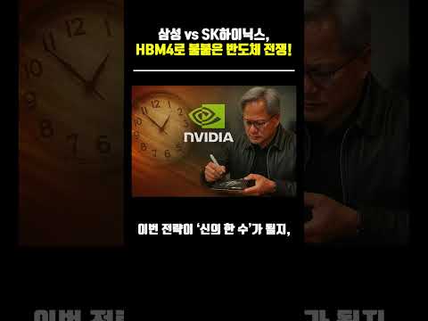 삼성 vs SK하이닉스,HBM4로 불붙은 반도체 전쟁!  #삼성전자 #HBM4 #반도체전쟁 #엔비디아 #SK하이닉스 #D램 #수율 #반도체