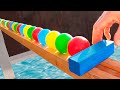 Magic colorful marble run race asmr pool edition