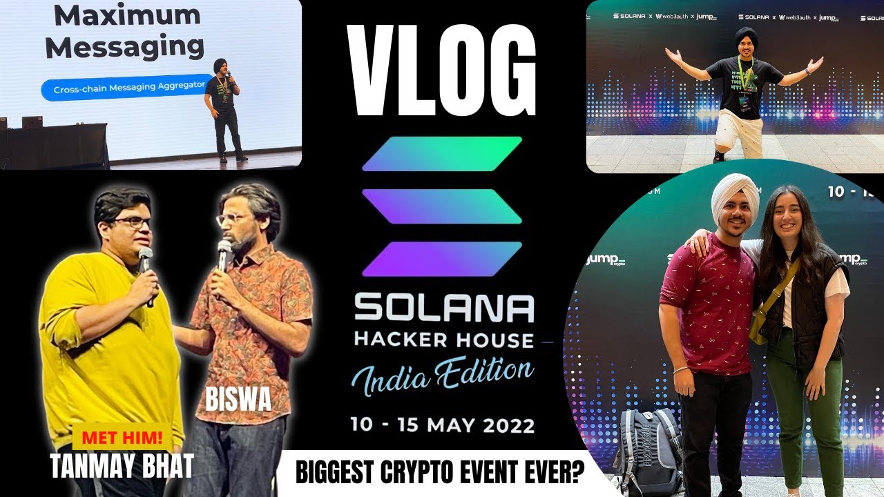 The Craziest Crypto Event of India? ft. @tanmaybhat - @SolanaFndn  HackerHouse India Vlog ❤️
