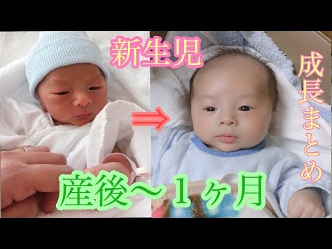 新生児 生後１ヶ月 赤ちゃん生まれてから1ヶ月の成長の変化 新生児の1日 Newborn 1 Month Growth Youtube