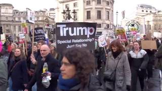 Anti Trump demonstration at Trafalgar Square, London