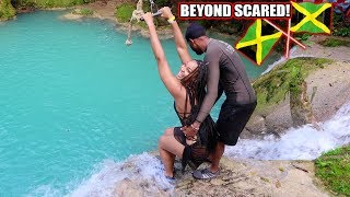 SWING JUMPING INTO THE CLEAR BLUE WATERS OF JAMAICA!!