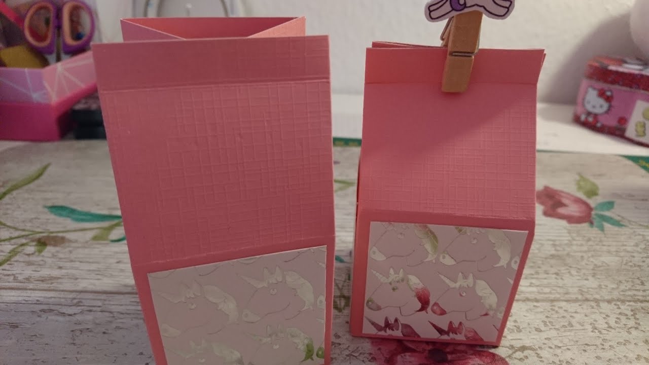 Wir basteln einen Mini milchkarton